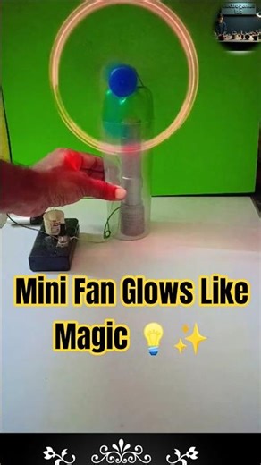 3 Blade Mini Fan with LED Lights ✨ | DIY Cool Science Project 🔧🔥
