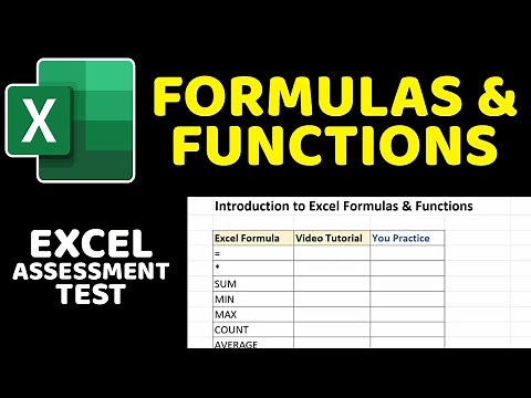 How to Pass EXCEL TEST FOR - Formulas and Functions Tutorial (SUM, MIN, MAX, COUNT, AVERAGE)