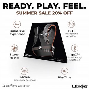 🔥 This is how sound should FEEL!🔥 Submerge yourself in sound like never before! The Woojer Vest Edge provides 360° of powerful, high-fidelity haptic experience. From epic bass-in-the-face beats, to face-melting battles that’ll have you picking out shrapnel for weeks! Woojer takes you there. First-class! Check it out for yourself! >>> www.woojer.com | Woojer