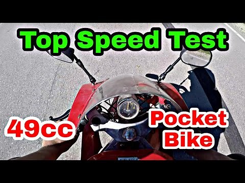 FREE 49cc Pocket Bike (Mini Crotch-Rocket) *TOP SPEED TEST* How FAST Does it Go??