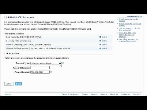 Citi QuickTake Demo: How to Link Accounts using Citibank Online