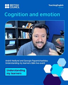 Our heart and brain are connected when it comes to learning. André explains how we need to get our students ready for learning, emotionally as well as cognitively. Watch the full discussion with André and Georgia here: https://www.facebook.com/TeachingEnglish.BritishCouncil/videos/1317068026025393 Karen 🌻 #TeachingEnglish #UnderstandingLearners #ELT #SEL | TeachingEnglish - British Council