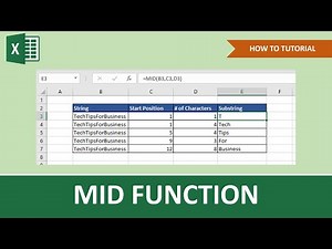 How To Use The MID Function In Excel | Beginner Tutorial
