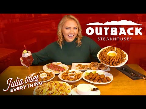 Trying ALL Of The Most Popular Menu Items At Outback Steakhouse