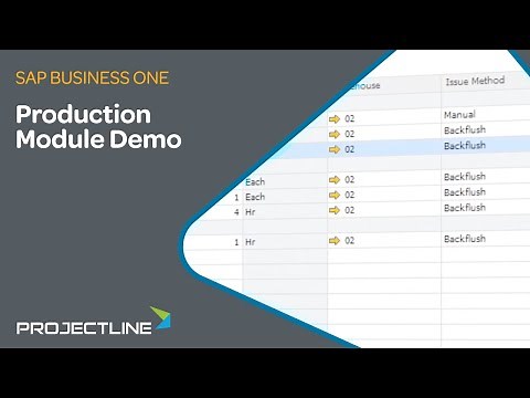 SAP Business One Production Module | Demo for Manufacturing SMEs