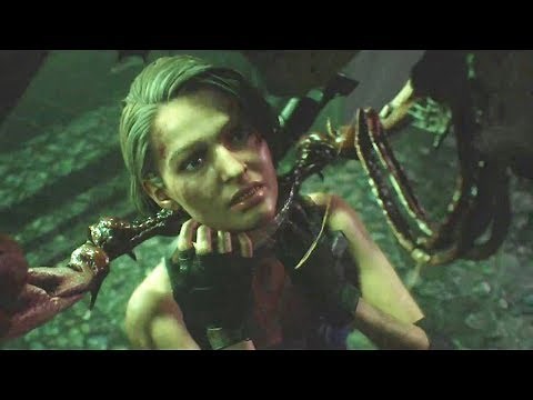 Resident Evil 3 Remake - Jill gets caught by a tentacle monster (RE3 Remake 2020)