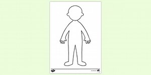 Human Body Outline Colouring Page