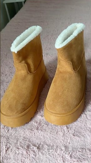 Women's Ankle Boots, Suede Thick Sole Winter, Fall Boots, Insulated Lined Warm Boots, Brown #shoes