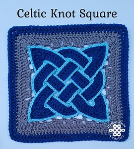Celtic Knot Square - FREE crochet pattern - Celtic Knot Crochet