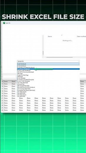 How to Make Excel Files Smaller: Reduce File Size by 95%
