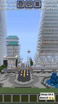 I made Chicago USA in Minecraft 😍🤑 #chicago #minecraft #ytshorts