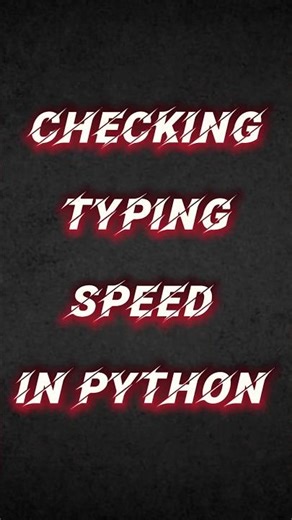 Test Your Typing Speed Using Python ⌨️ | Real-Time WPM & Accuracy #shorts #coding