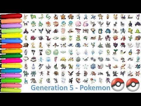 Coloring all Generation 5 Pokemon