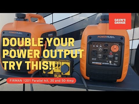 How to Parallel 2 Generac gp3000i Generators using the FIRMAN 1201 Parallel kit (Generator Review)