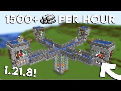NEW MINECRAFT 1.21.10 IRON FARM TUTORIAL | 1500+ Iron Per Hour - Easy and Efficient