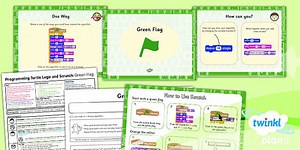 Computing: Programming Turtle Logo and Scratch: Green Flag Year 2 Lesson Pack 5