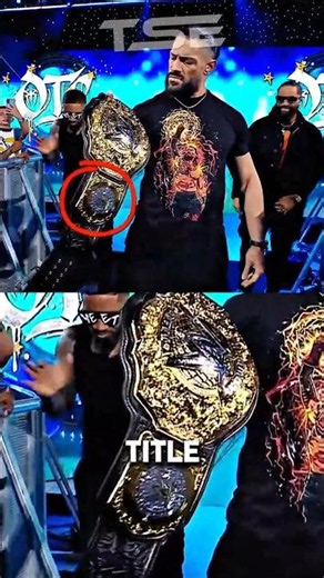 Did You Notice Roman Reigns World Title Was A Replica On Raw Tonight?! 😨 #wwe