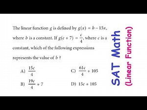 The SAT math - Solving Problem on Linear Functions