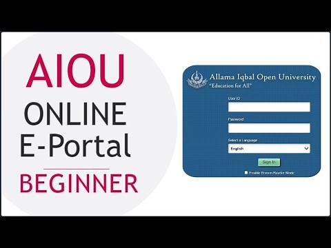 AIOU ePortal and Admission Guide | How to Use AIOU LMS for Online Learning | AIOU INFO
