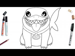 How To Draw Jeff Marvel Rivals Easy Step By Step | Jeff The Land Shark Drawing Tutorial