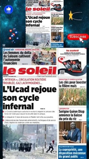 🇸🇳 En Français Revue de presse du 03 Décembre 2025. partie 1 #mtdnews08 #revuedepresse