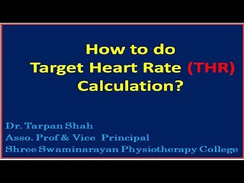 How to do Target Heart Rate(THR) calculation