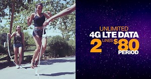 1.5M views · 1.2K reactions | Skip rope with your BFF, but don’t skip over our BEST unlimited deal in wireless. Get 2 lines of unlimited 4G LTE data for only $80, period. Taxes and fees included. | Metro by T-Mobile | Facebook