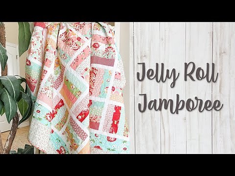 Jelly Roll Jamboree Quilt Pattern // TUTORIAL!