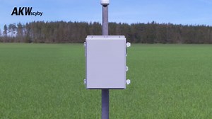 Outdoor Electrical Box, Waterproof Electrical Junction Box IP65 ABS Plastic Enclosure with Fan & Thermostat, Mounting Plate and Hinged Lid (15.7" H x 11" L x 5.9" W)