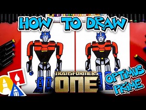 How to draw Optimus Prime from the new Transformers One Movie - Videos For Kids