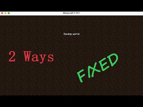 Fixed Minecraft stuck on saving world | crash
