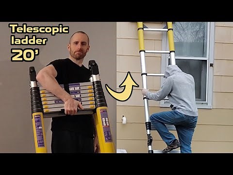 Telescoping ladder A frame review: 20 feet 330 lb weight extendable plus A-frame