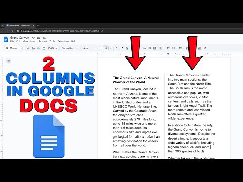 How to Make 2 Columns in Google Docs