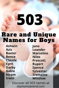 543 Rare Baby Boy Names That No One Has Used | Unique Ideas • My Mom's a Nerd