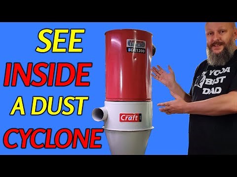 See INSIDE a working cyclone dust separator! (dust extractor)