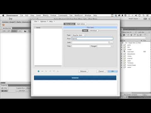 Adobe Dreamweaver CC Tutorial | Creating A Custom Drop Down Menu