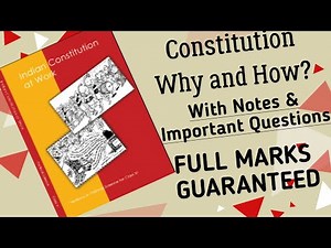 Class 11 Political Science Ch-1 Constitution: Why and How? In Hindi with Notes & Important Questions