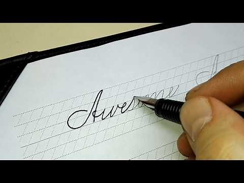 Spencerian script tutorial - word Awesome
