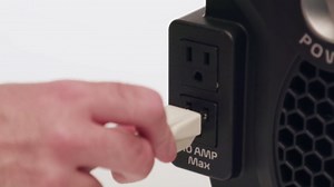 Lasko High Velocity Fan, 15", 375 CFM, Professional Utility Pivoting Blower Fan with 3 Speeds, 2 Accessory Outlets, 120V, Black, Model U15617