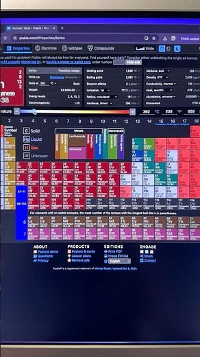 Learn periodic table in an interactive way #chemistry #periodictable #lab