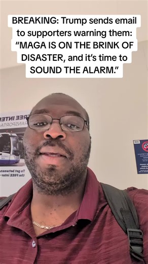 BREAKING: Trump sends email to supporters warning them: “MAGA IS ON THE BRINK OF DISASTER, and it’s time to SOUND THE ALARM.” #trump #news #breakingnews #maga