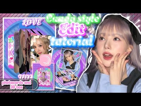ALIGHT MOTION TUTORIAL! CANDY STYLE PHOTOCARDS EDIT! EASY PEASY! with design tutorial.
