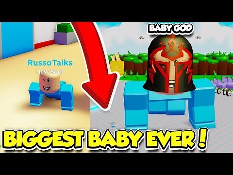 BECOMING THE BIGGEST BABY POSSIBLE IN BABY SIMULATOR!! (Roblox)