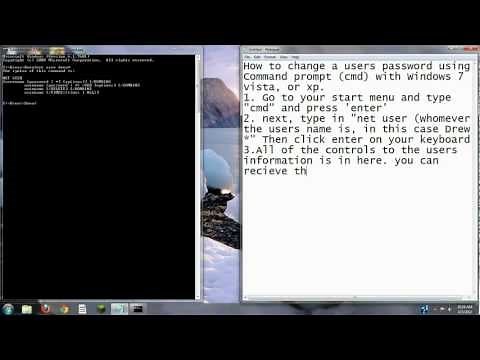 How to Change a Users Password Using Command Prompt (CMD) on Windows 7, Vista, and XP