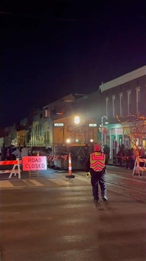 Train In Street With Heritage Locomotive, CSX Street Running Train, See Long Video, JawTooth #shorts