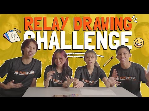 RELAY DRAWING GAME CHALLENGE!!! | FunEmpire Games