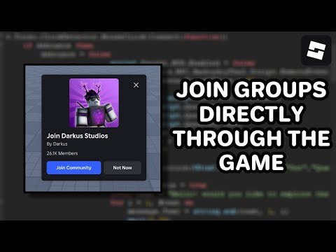HOW TO MAKE A WORKING GROUP JOIN PROMPT - NEW FEATURE! - Roblox Studio Scripting Tutorial