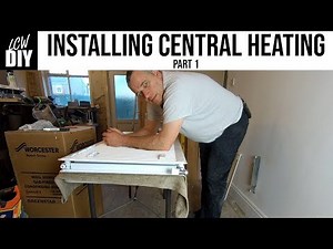 How to Install Central Heating System. part 1 - Hanging the first radiator- DIY Vlog #10