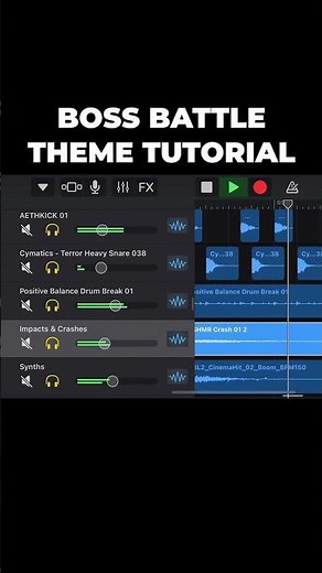 Making Boss Battle Music in 60 Seconds (GarageBand) #garageband #shorts #bossbattle