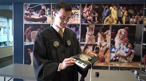 This Georgia Tech student turned his graduation cap into an electric synthesizer so he could play the fight song. 🎹🎓🐝 -- https://c.gatech.edu/2HfBHJV | Georgia Tech